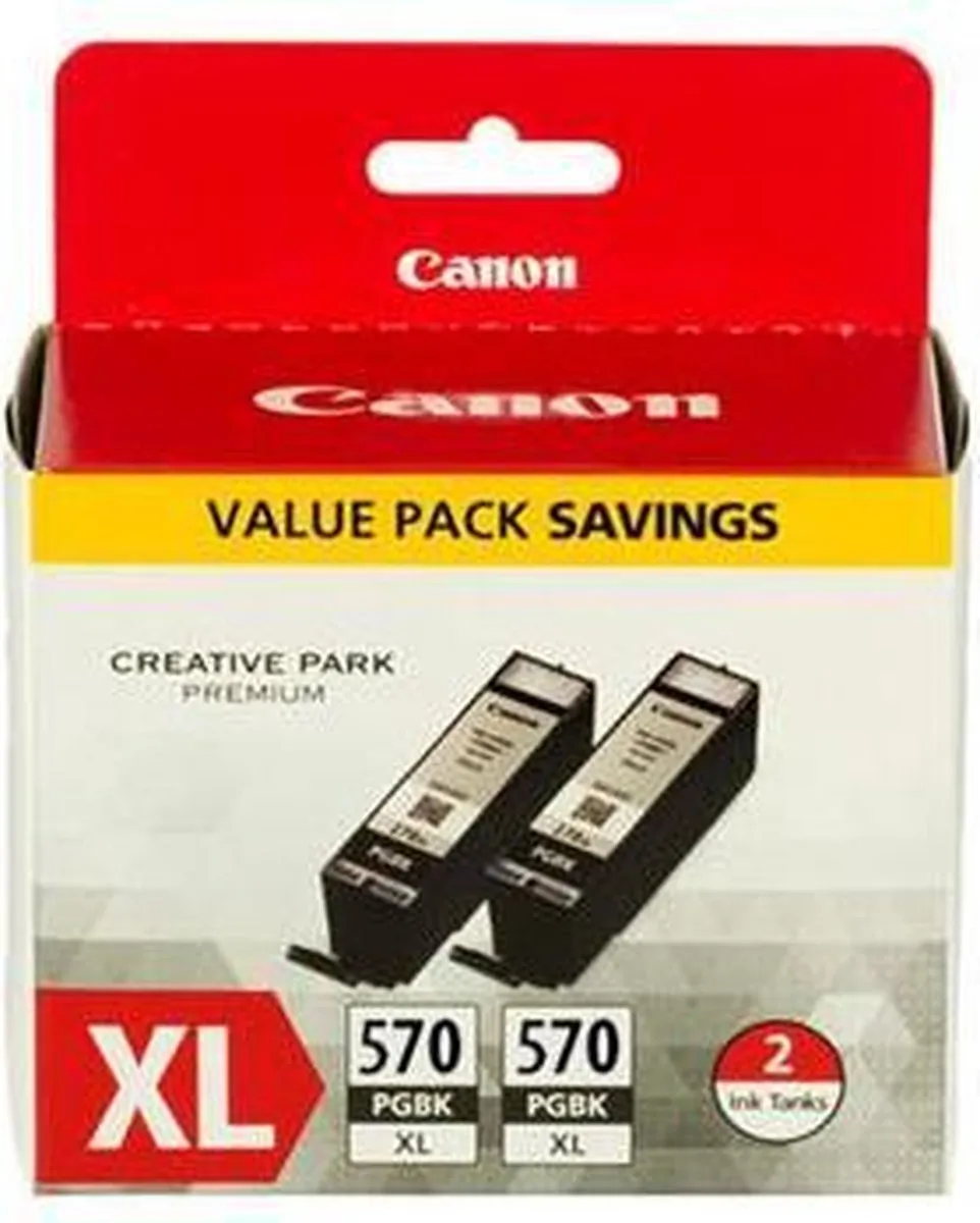 Canon PGI-570 XL Inktcartridge Zwart - 2 Stuks