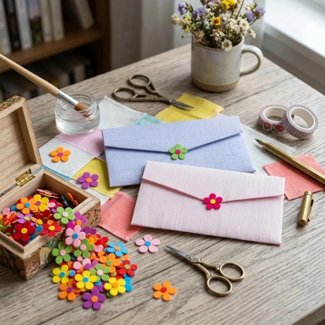 NUVEX Vilt Bloemen Knutselset 100 Stuks - Multicolor