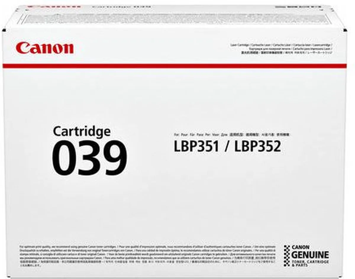 Canon 039BK 0287C001 Toner - Zwart