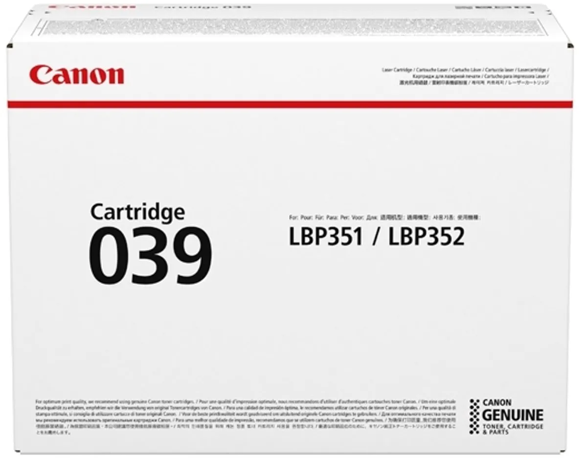 Canon 039BK 0287C001 Toner - Zwart