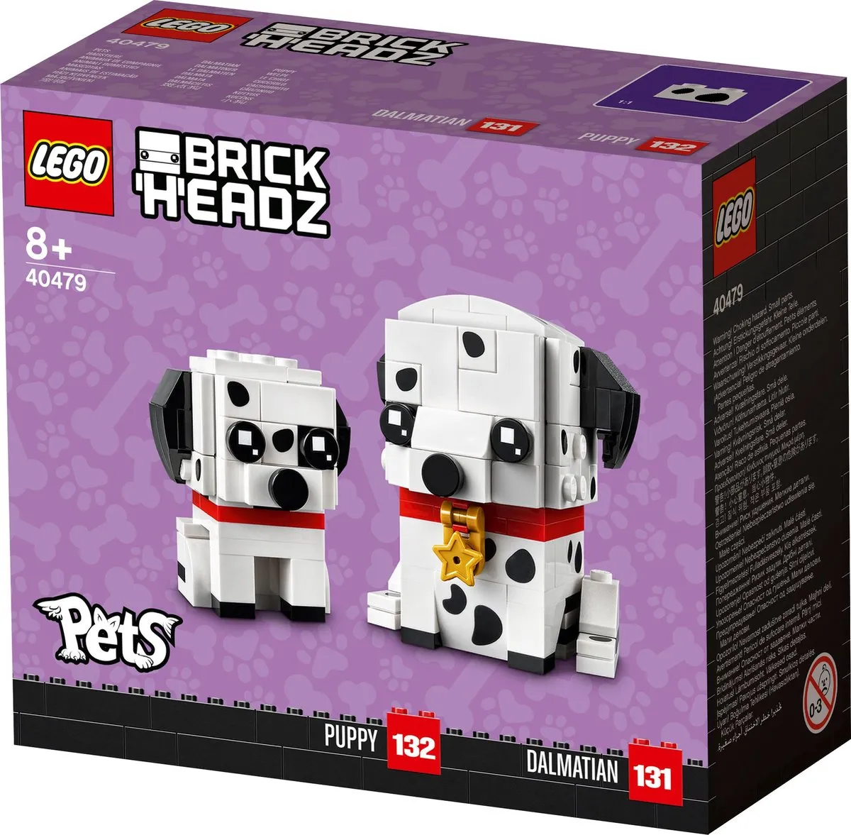 LEGO Brickheadz 40479 Dalmatiër - 263 Stukken - Zwart/Wit - afbeelding 3 van 6