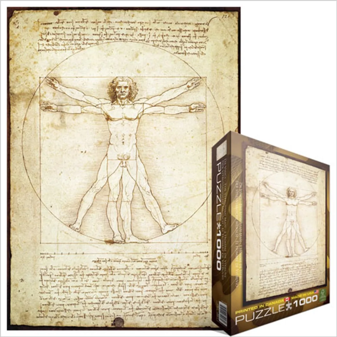 Eurographics Leonardo Da Vinci Verhoudingen Menselijk Lichaam Legpuzzel 1000 Stuks