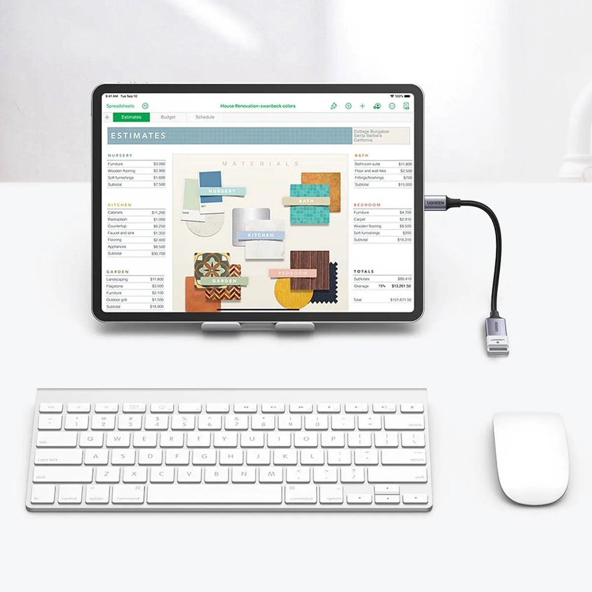 Ugreen OTG-adapterkabel USB-C naar USB-A 5Gb/s 0,15m - Zwart