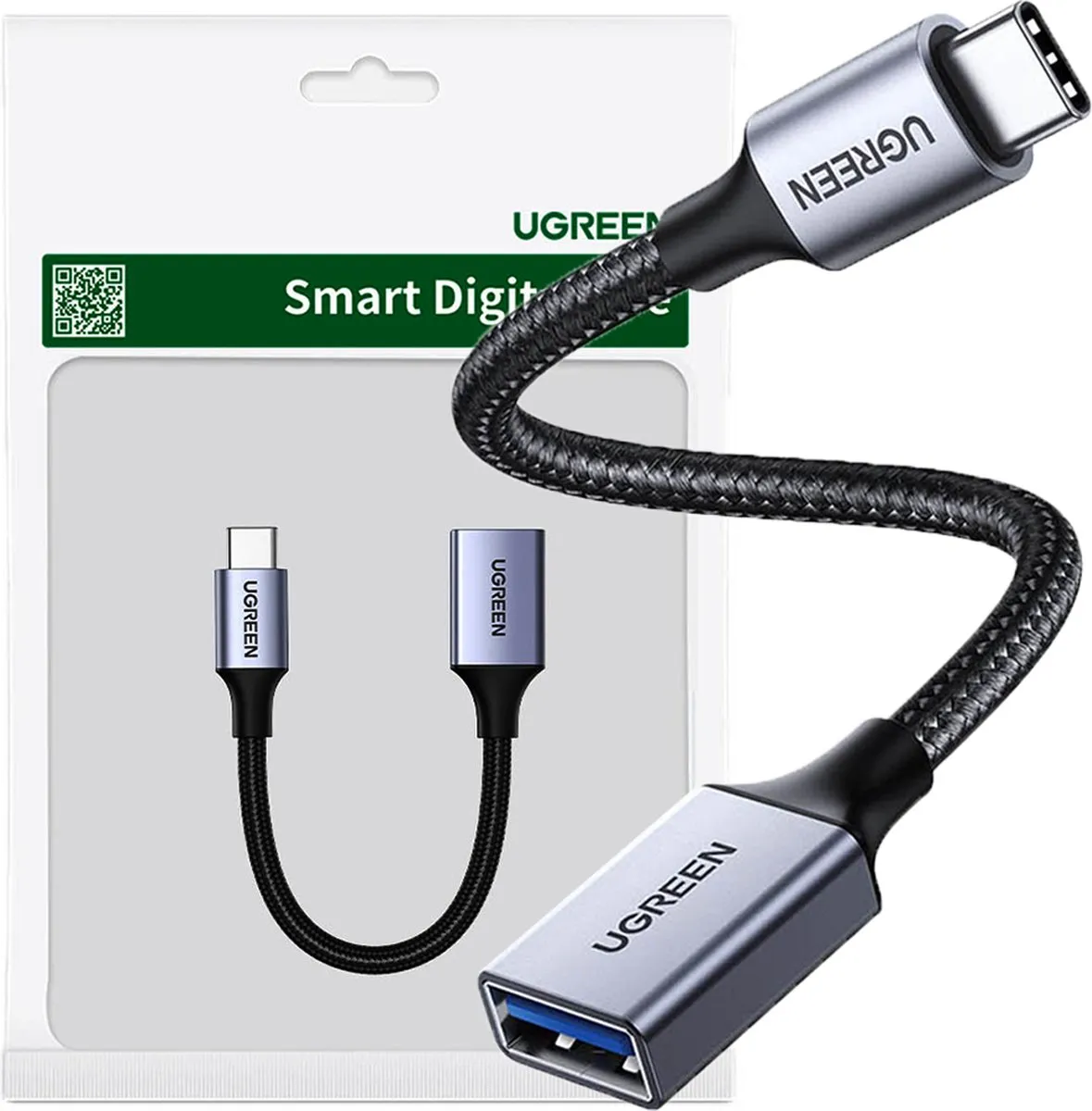 Ugreen OTG-adapterkabel USB-C naar USB-A 5Gb/s 0,15m