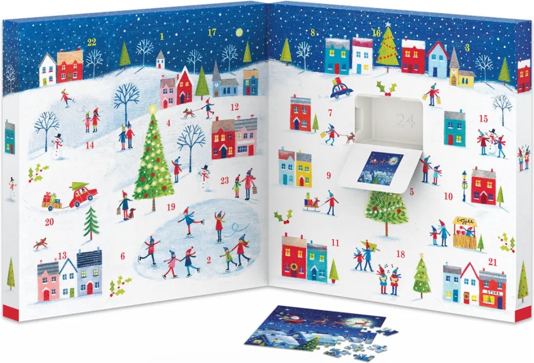 Eurographics Adventskalender Christmas Town 24x50 Stuks - eu9924-5805