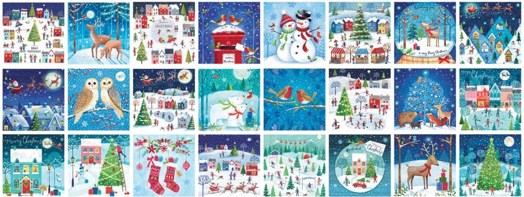 Eurographics Adventskalender Christmas Town 24x50 Stuks - eu9924-5805