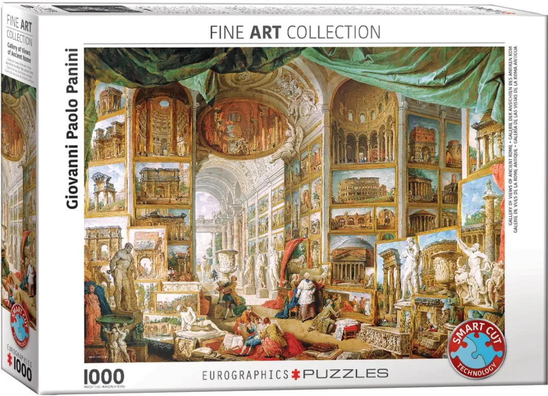 Eurographics Giovanni Panini Galerij van het Oude Rome - 1000 Stuks Fine Art Legpuzzel - Meerkleurig