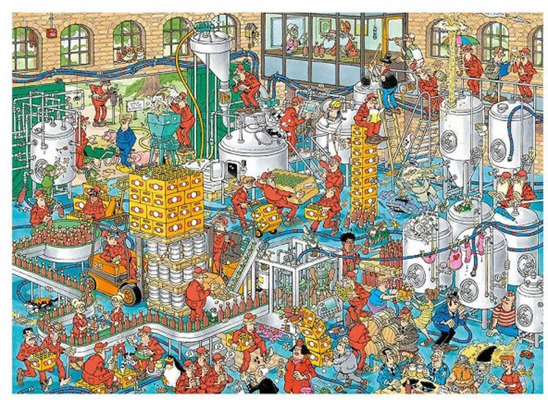 Jan van Haasteren De Ambachtelijke Brouwerij Puzzel 2000 Stuks - Meerkleurig