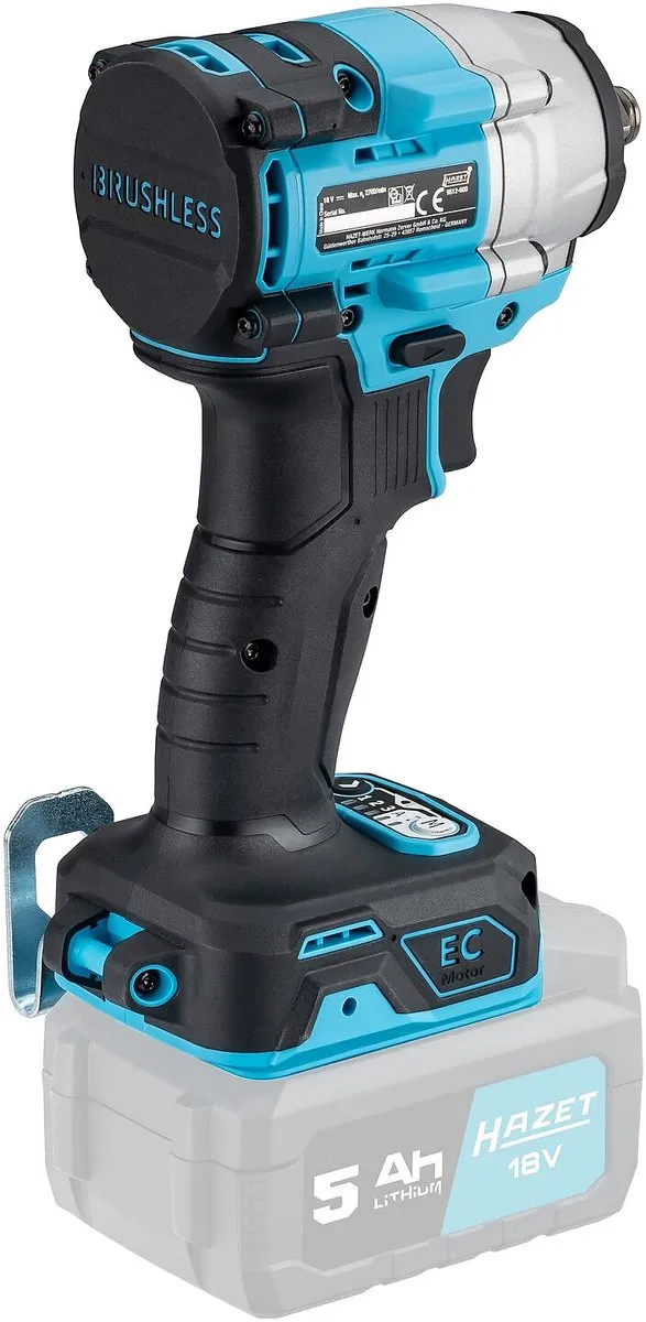 Hazet Akku-Schlagschrauber 9512-600/4 18V - 5Ah - 12,5mm - Zwart/Blauw
