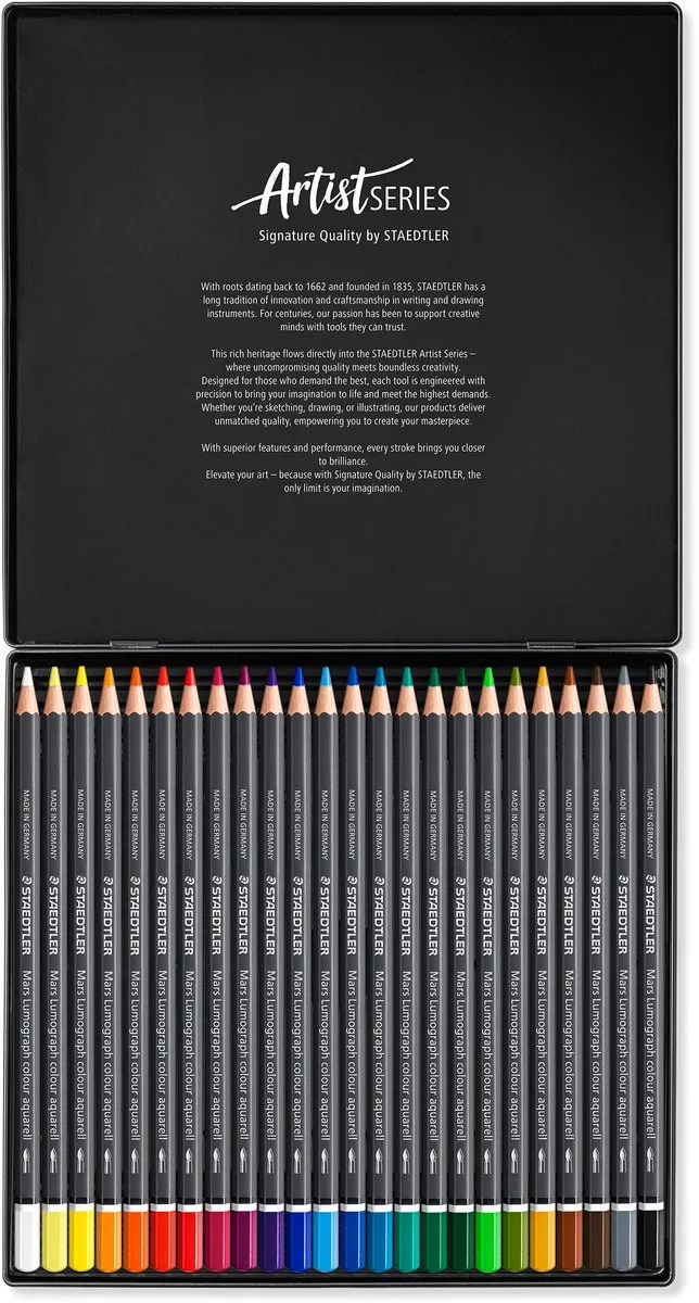 STAEDTLER Mars Lumograph Aquarel Potloden - 24 Stuks
