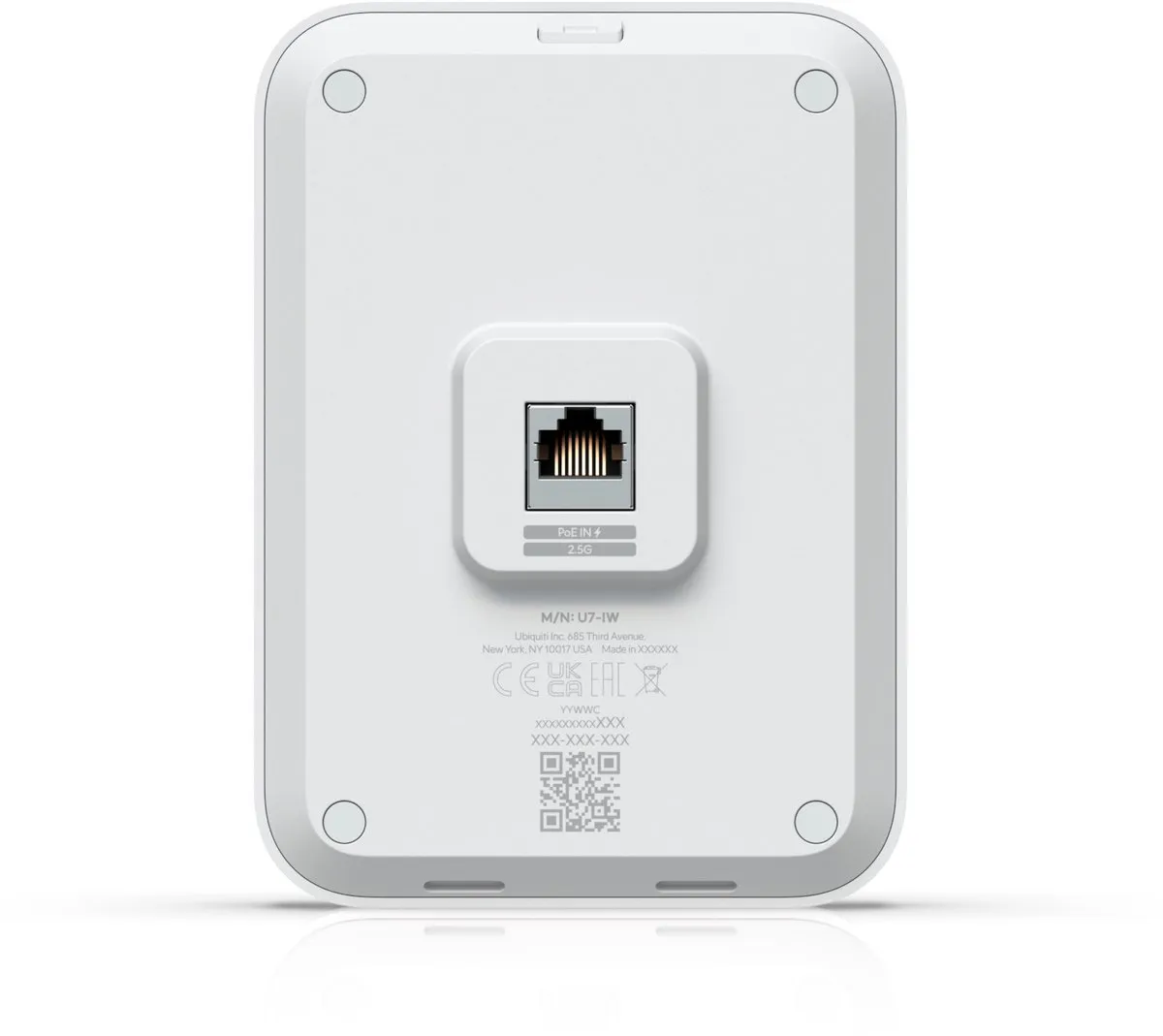 Ubiquiti UniFi U7-IW Accesspoint Wi-Fi 7 - 3x 2.5Gbps Ethernet - PoE Passthrough - Wit