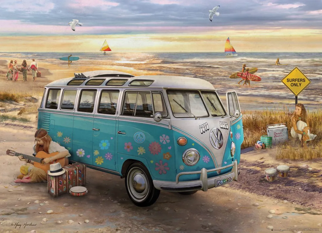 Eurographics Volkswagen Love & Hope VW Bus Legpuzzel 1000 Stuks
