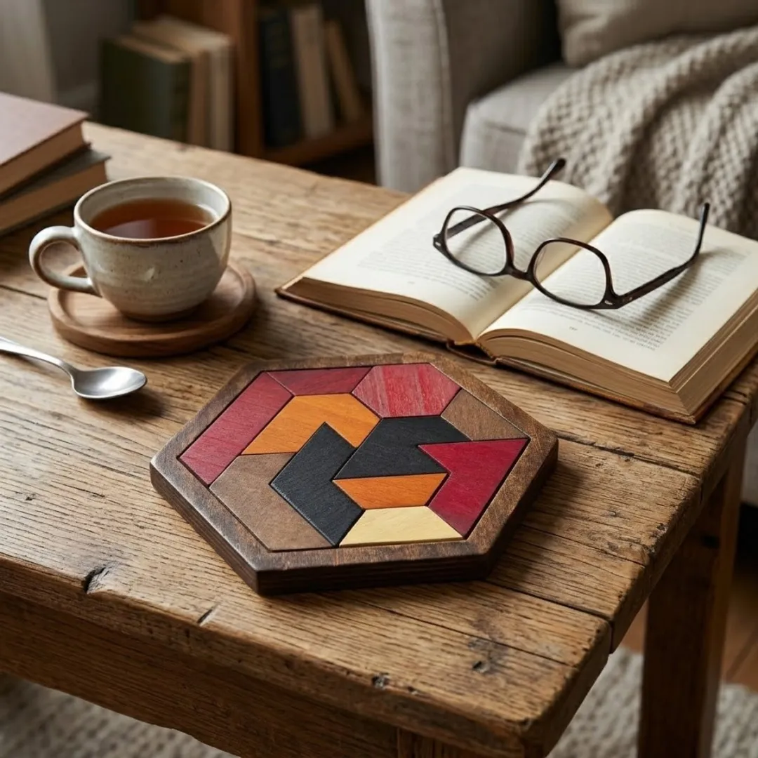 NUVEX Houten Breinbreker Puzzel - 6-hoek Geometrisch - 14+