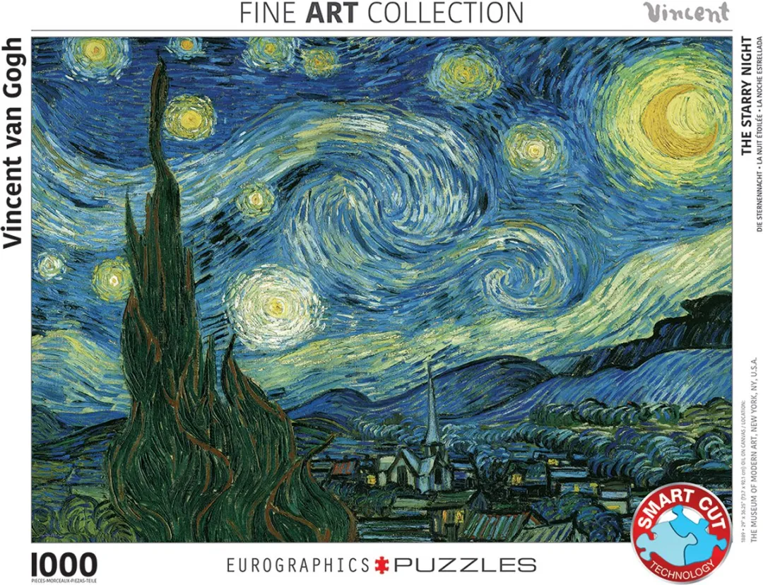 Eurographics De Sterrennacht Vincent Van Gogh Legpuzzel 1000 Stuks - 68x48cm