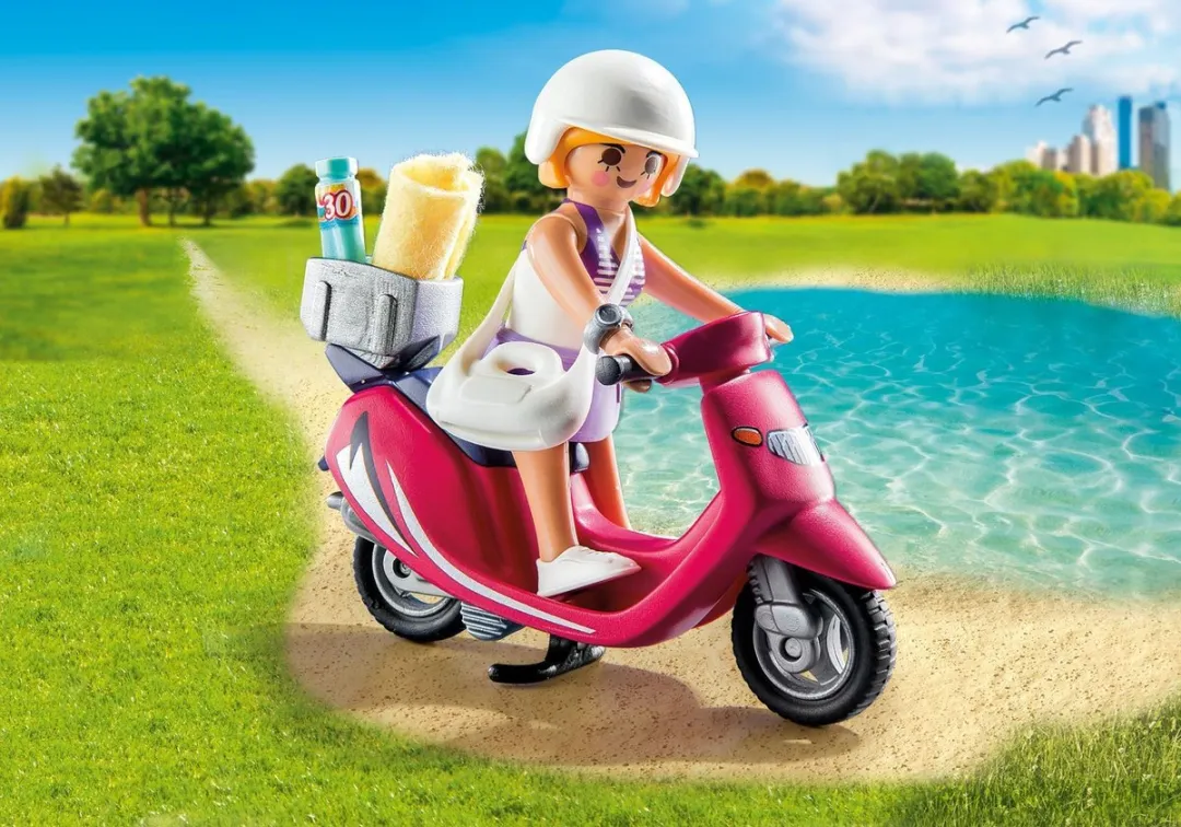 Playmobil Zomers Meisje Scooter 9084 - Multicolor