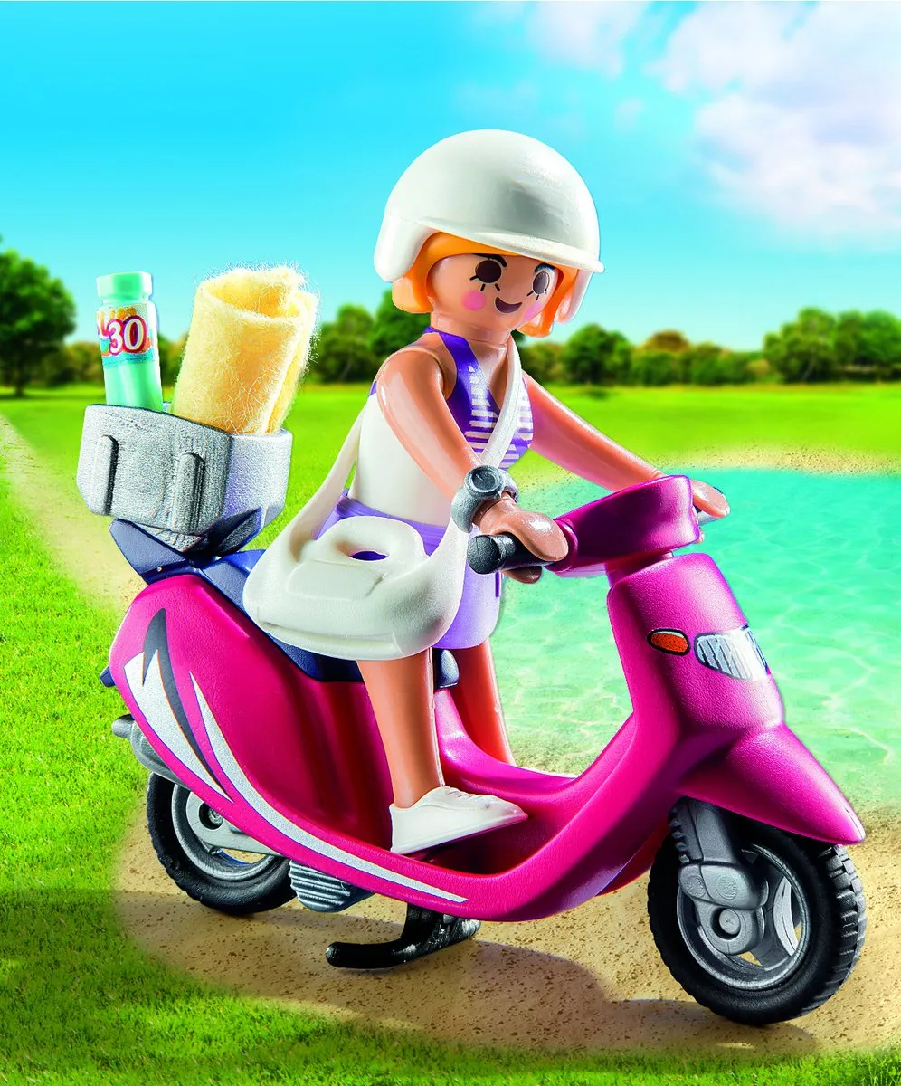 Playmobil Zomers Meisje Scooter 9084 - Multicolor