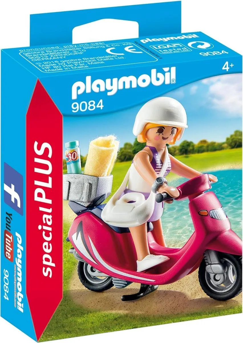 Playmobil Zomers Meisje Scooter 9084 - Multicolor