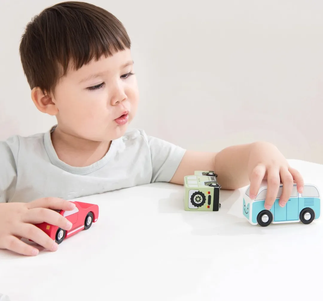 New Classic Toys Houten Mini Voertuigen Set 11932 - 3 Auto's