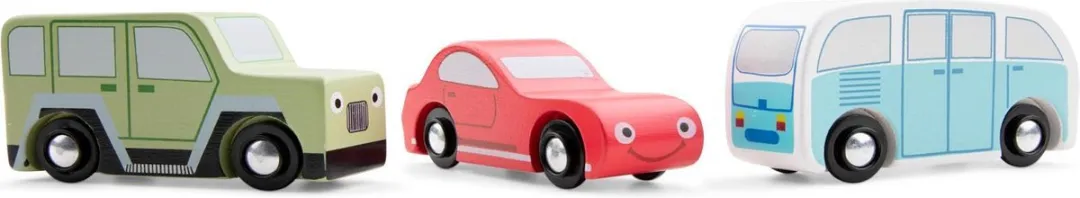 New Classic Toys Houten Mini Voertuigen Set 11932 - 3 Auto's
