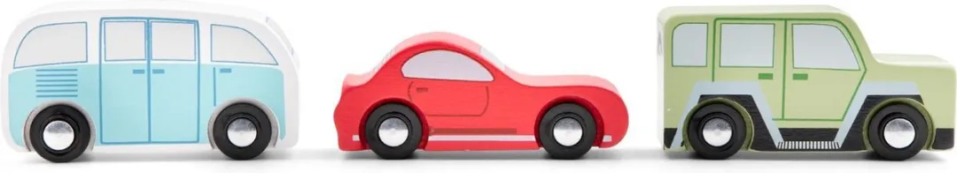 New Classic Toys Houten Mini Voertuigen Set 11932 - 3 Auto's