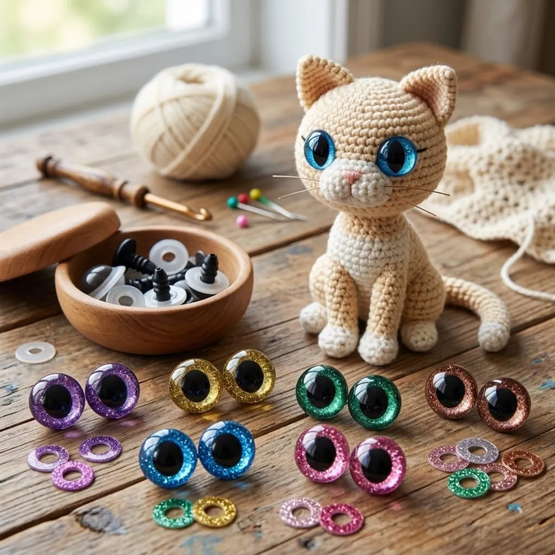 NuveX Veiligheidsogen Kattenoog 12mm Multikleur - 32 Stuks