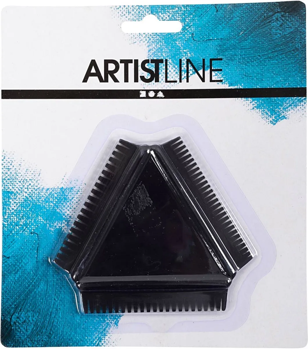 Creativ Company Rubber Textuur Kam 9cm - Zwart