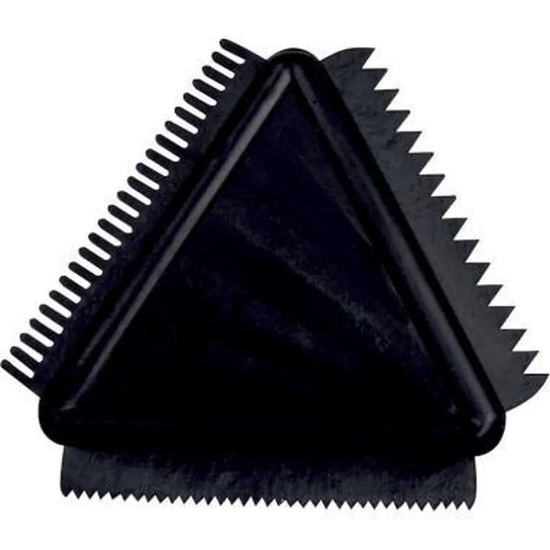 Creativ Company Rubber Textuur Kam 9cm - Zwart