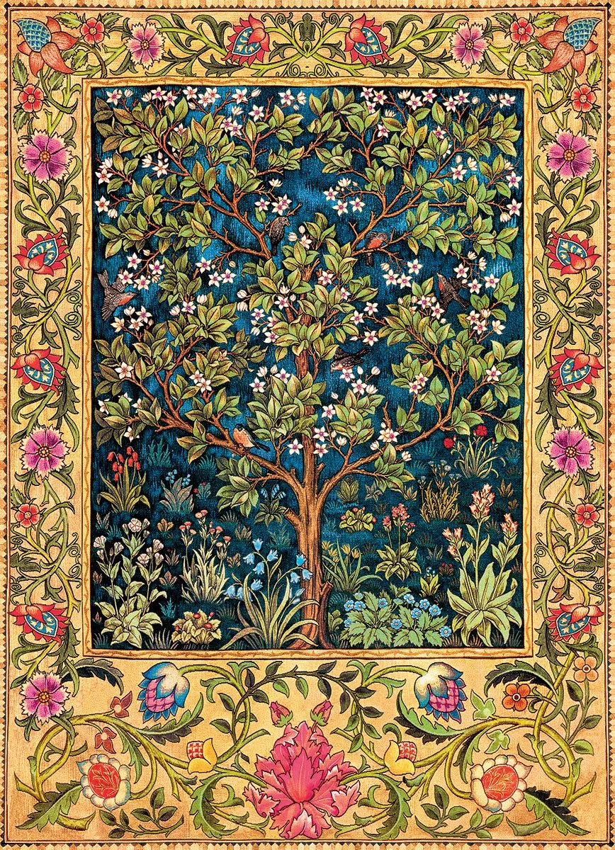Eurographics William Morris Levensboom Legpuzzel 1000 Stuks - 48x68cm - Meerkleurig