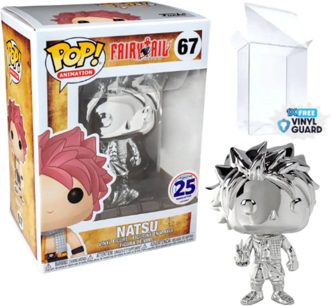 Funko Pop! Fairy Tail Natsu Silver Chrome - 25 Jaar Exclusief