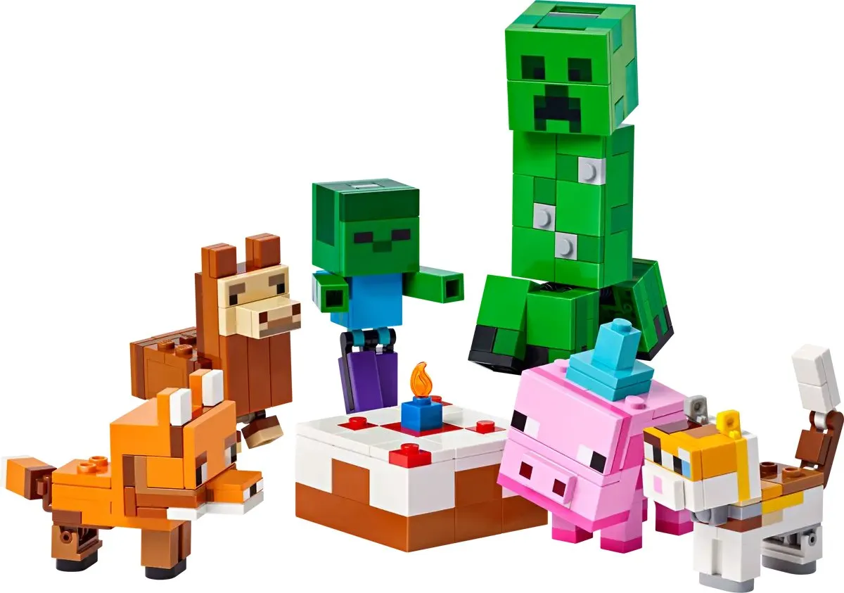 LEGO Minecraft 21281 Biggetje Verjaardagset - 351 Stukken - Groen