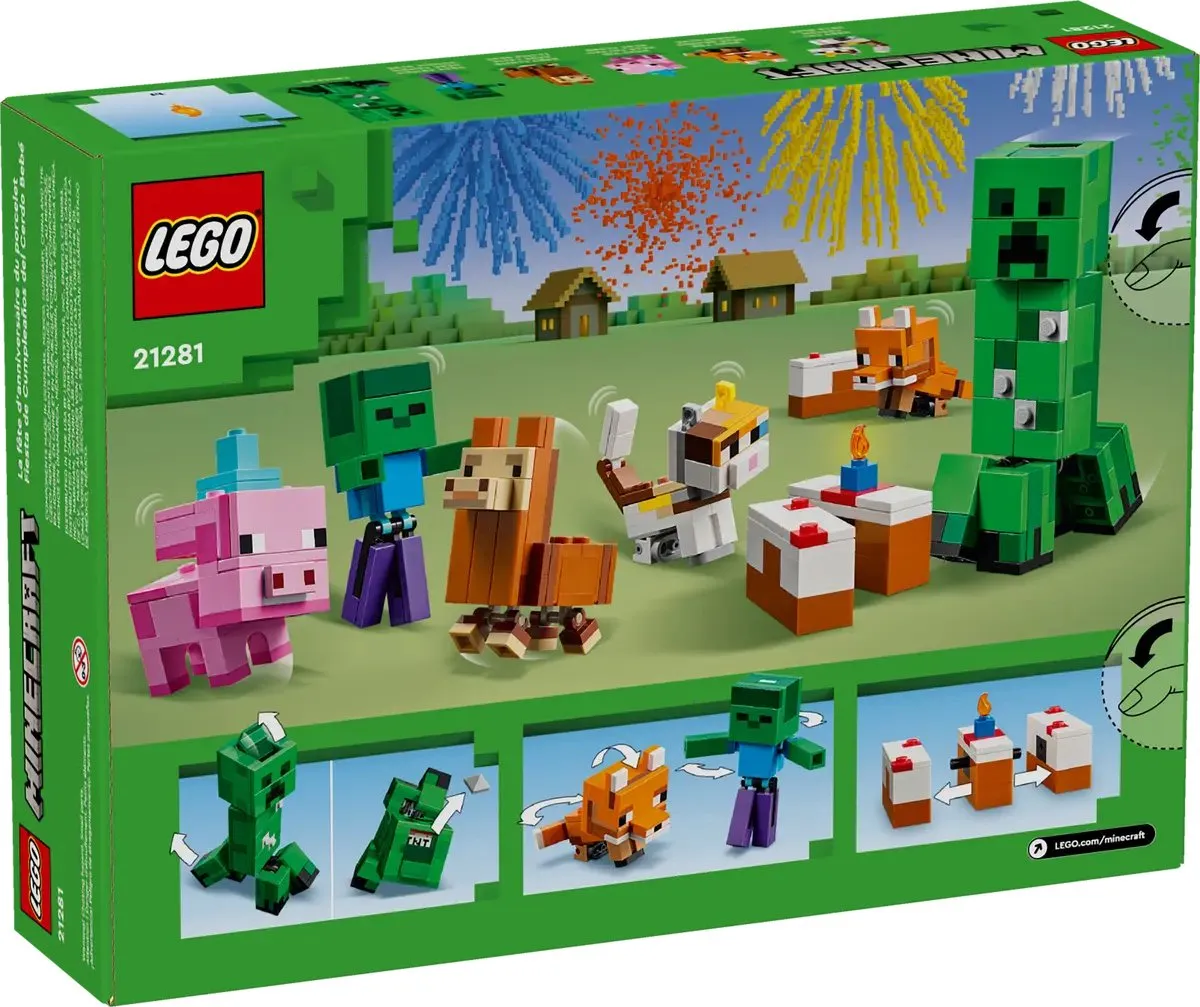 LEGO Minecraft 21281 Biggetje Verjaardagset - 351 Stukken - Groen