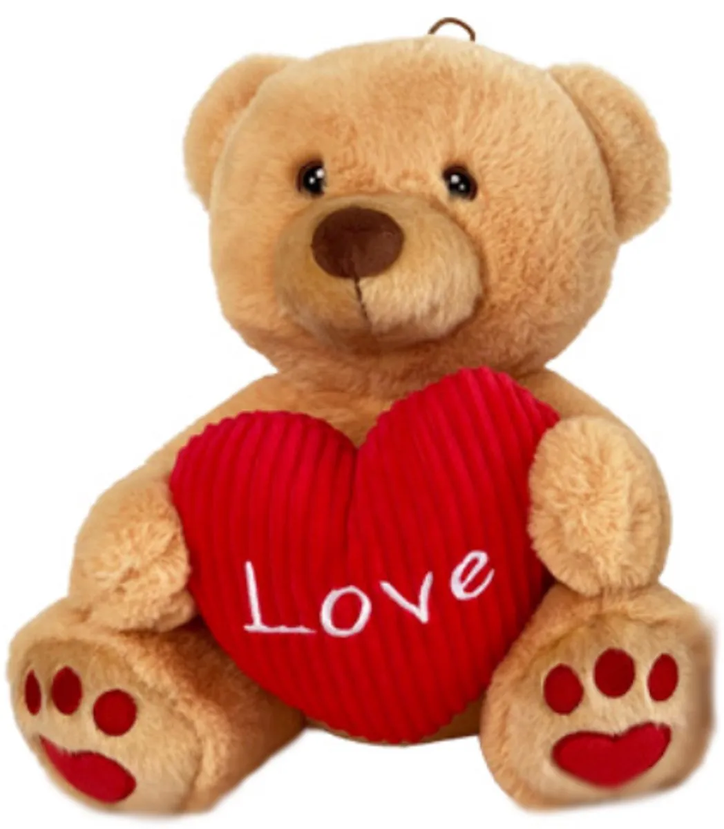 Topknuffels Teddybeer Love Pluche Knuffel 18cm