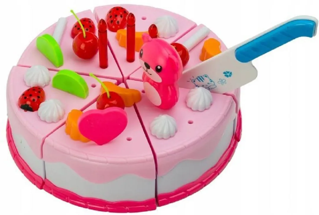 ECOTOYS Delicious Fruit Cake Verjaardagsset 80-delig - Multikleur