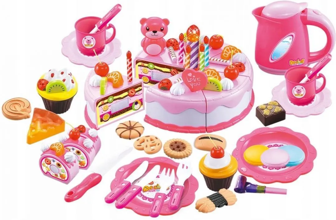 ECOTOYS Delicious Fruit Cake Verjaardagsset 80-delig