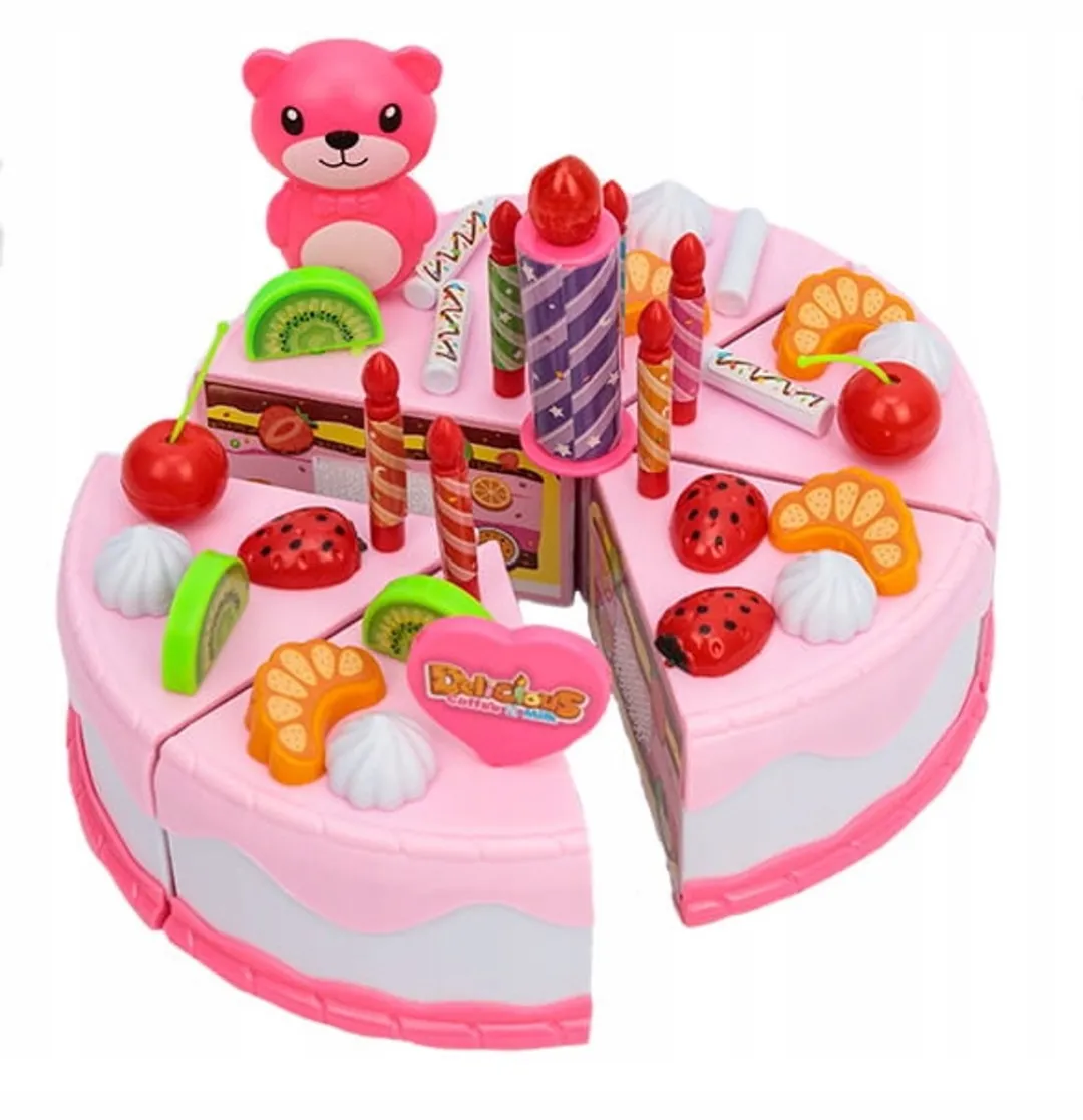 ECOTOYS Delicious Fruit Cake Verjaardagsset 80-delig - Multikleur