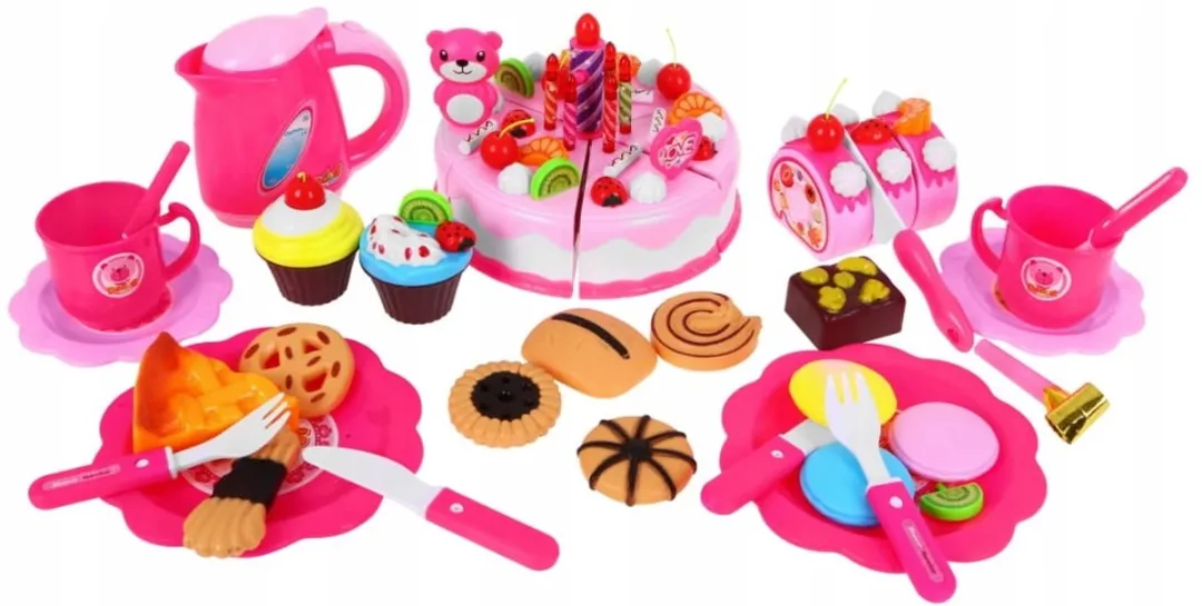 ECOTOYS Delicious Fruit Cake Verjaardagsset 80-delig - Multikleur