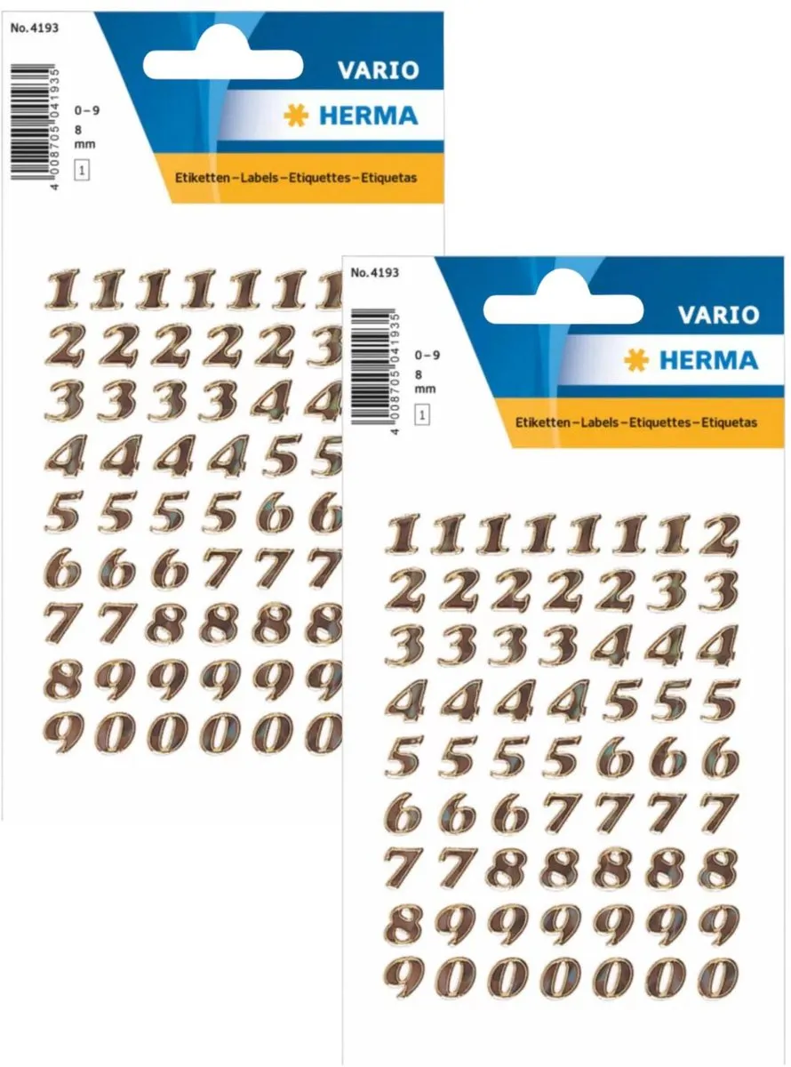 Herma Stickervel Nummers 0-9