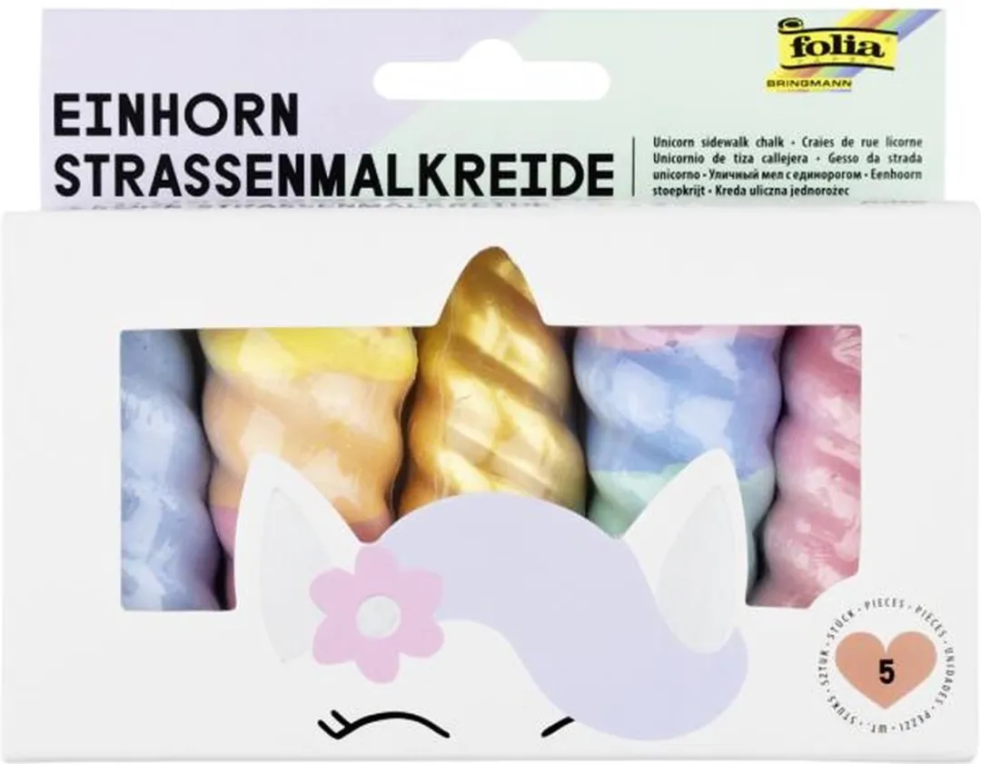 Folia Straatkrijt Eenhoorn FO380509 - Meerkleurig