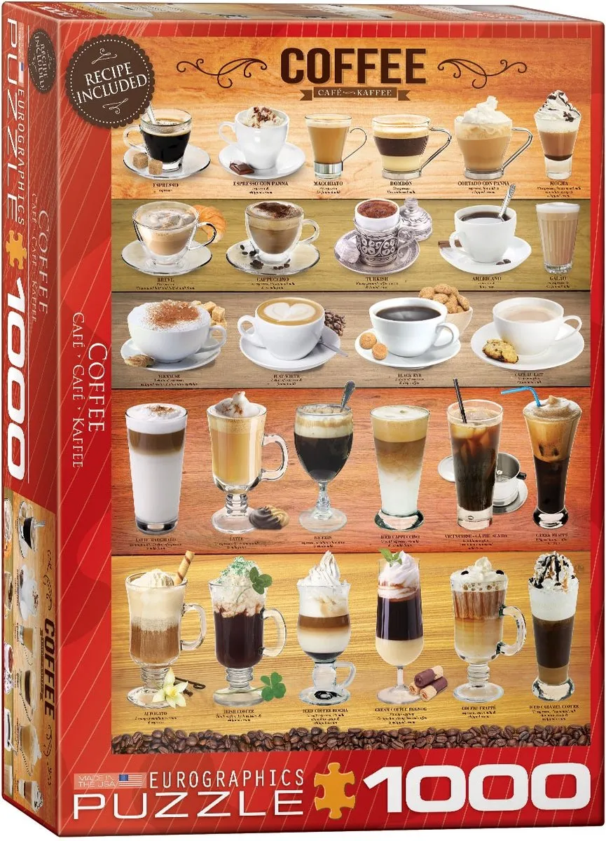 Eurographics Koffie Legpuzzel 1000 Stuks
