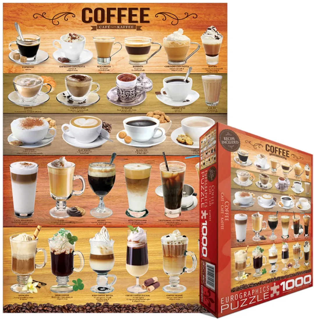 Eurographics Koffie Legpuzzel 1000 Stuks - Meerkleurig