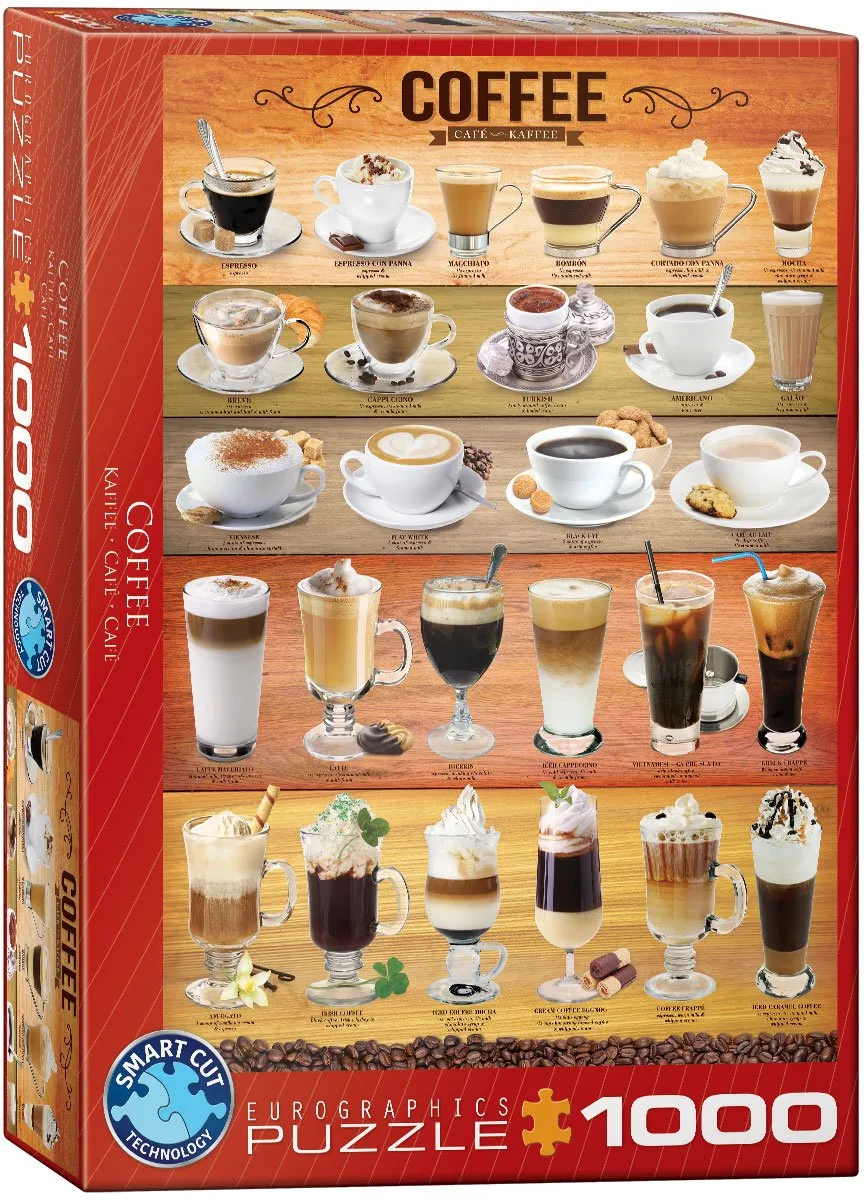 Eurographics Koffie Legpuzzel 1000 Stuks - Meerkleurig