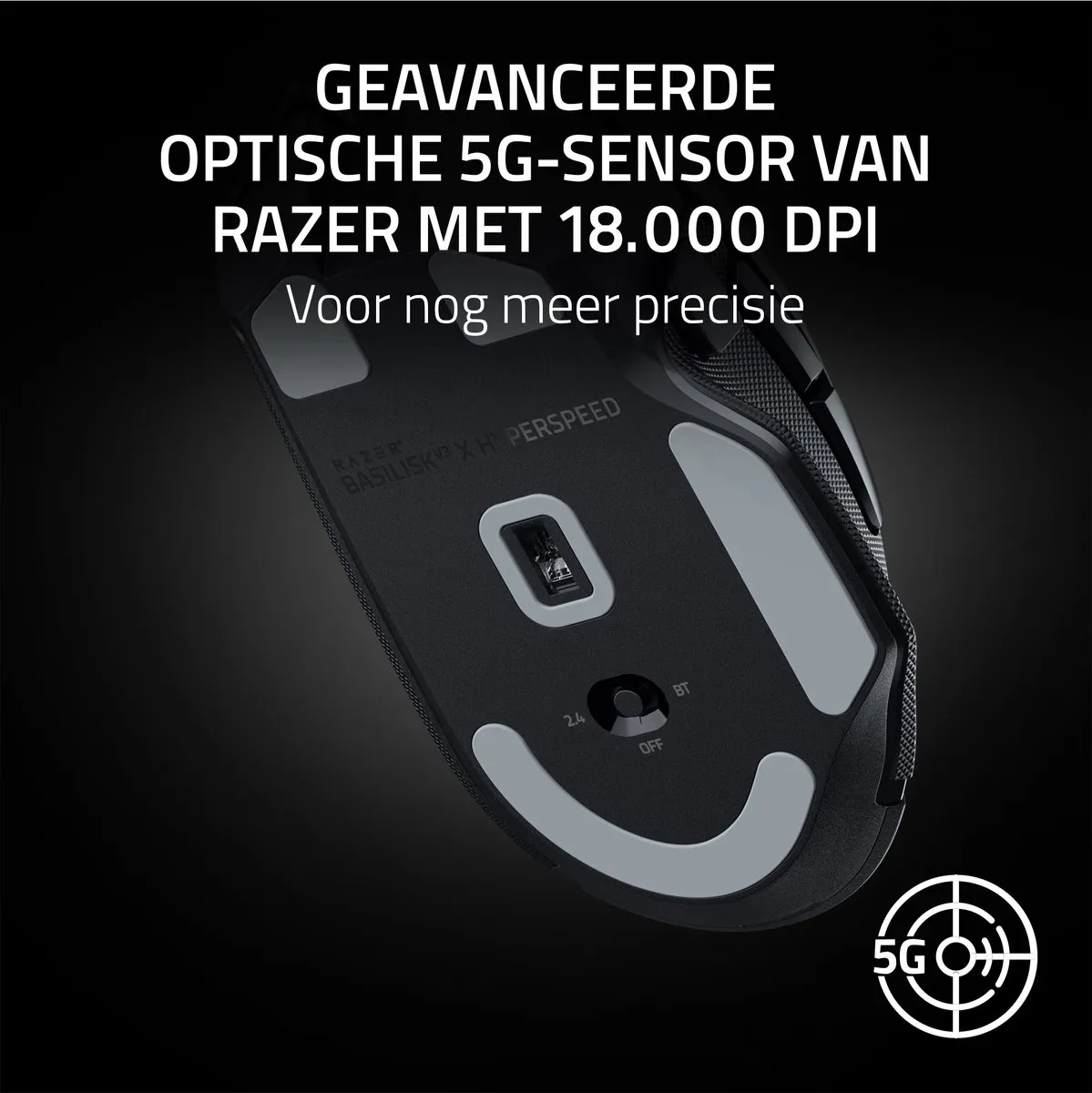 Razer Basilisk V3 X HyperSpeed Gaming Muis RZ01-04870100-R3G1 - 18.000 DPI