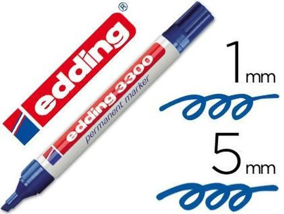 edding 3300 Permanente Marker Blauw - 10 Stuks - afbeelding 4 van 6