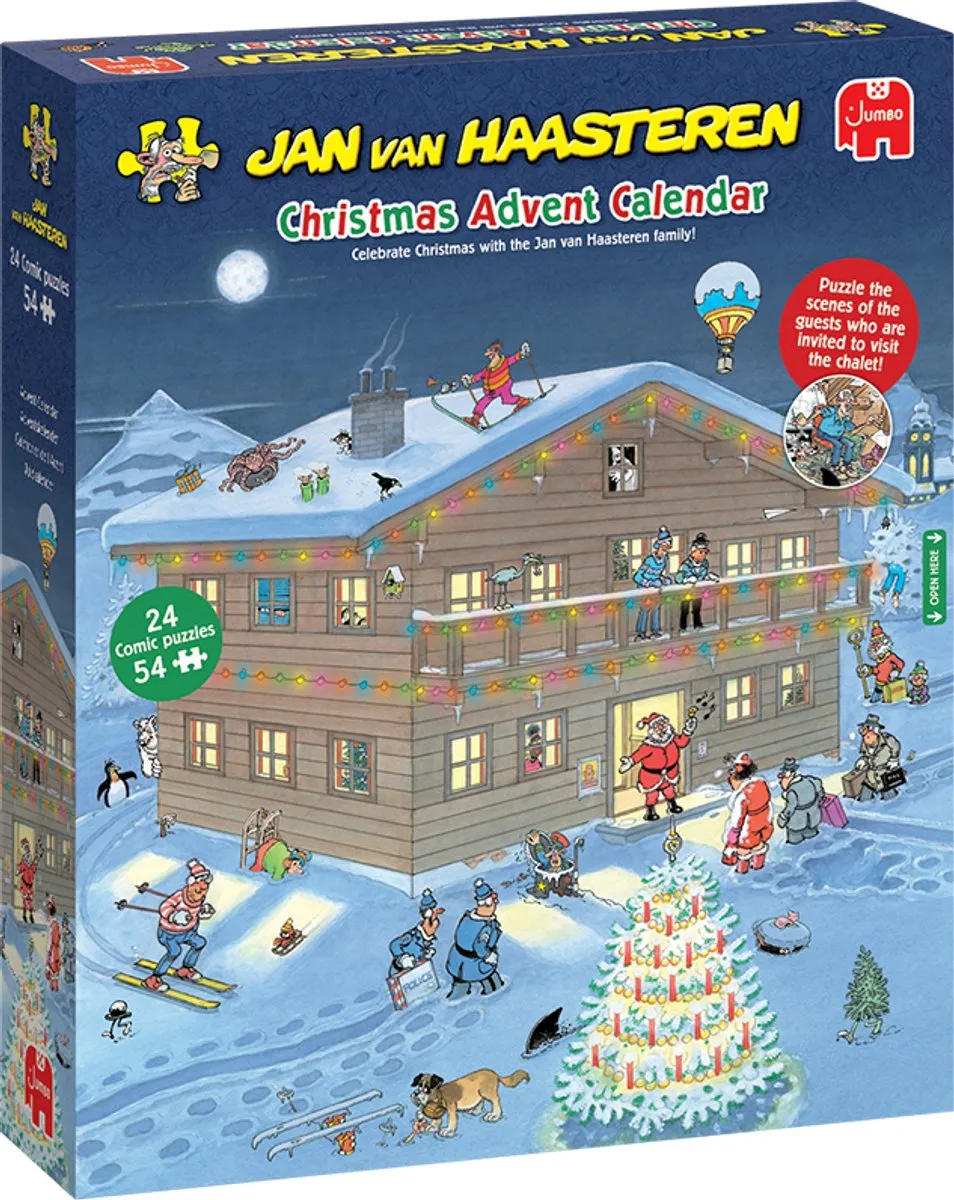 Jan van Haasteren Adventkalender 2025 - 24 Puzzels 54 Stuks - afbeelding 2 van 6