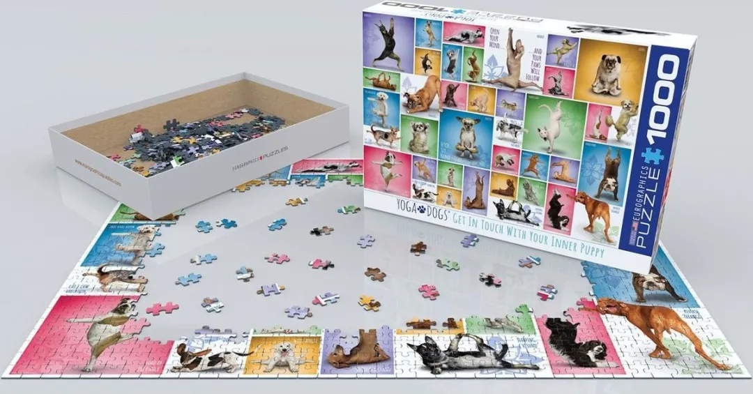 Eurographics Yoga Honden Legpuzzel 1000 Stuks - Meerkleurig