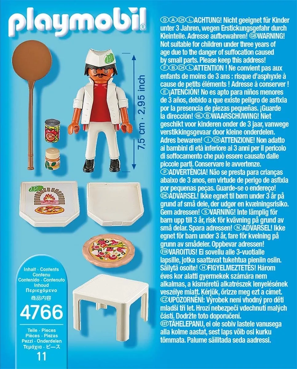 Playmobil Pizzaiolo 4766 - Pizzabakker Set