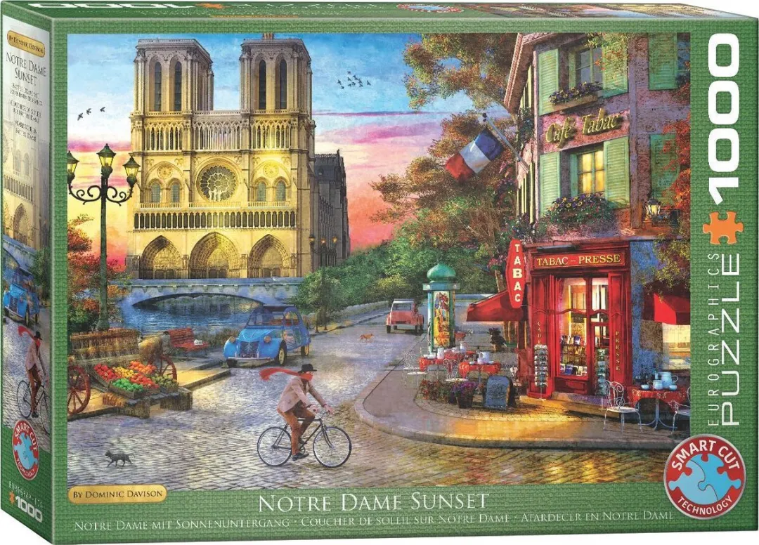 Eurographics Zonsondergang bij de Notre Dame Legpuzzel 1000 Stuks