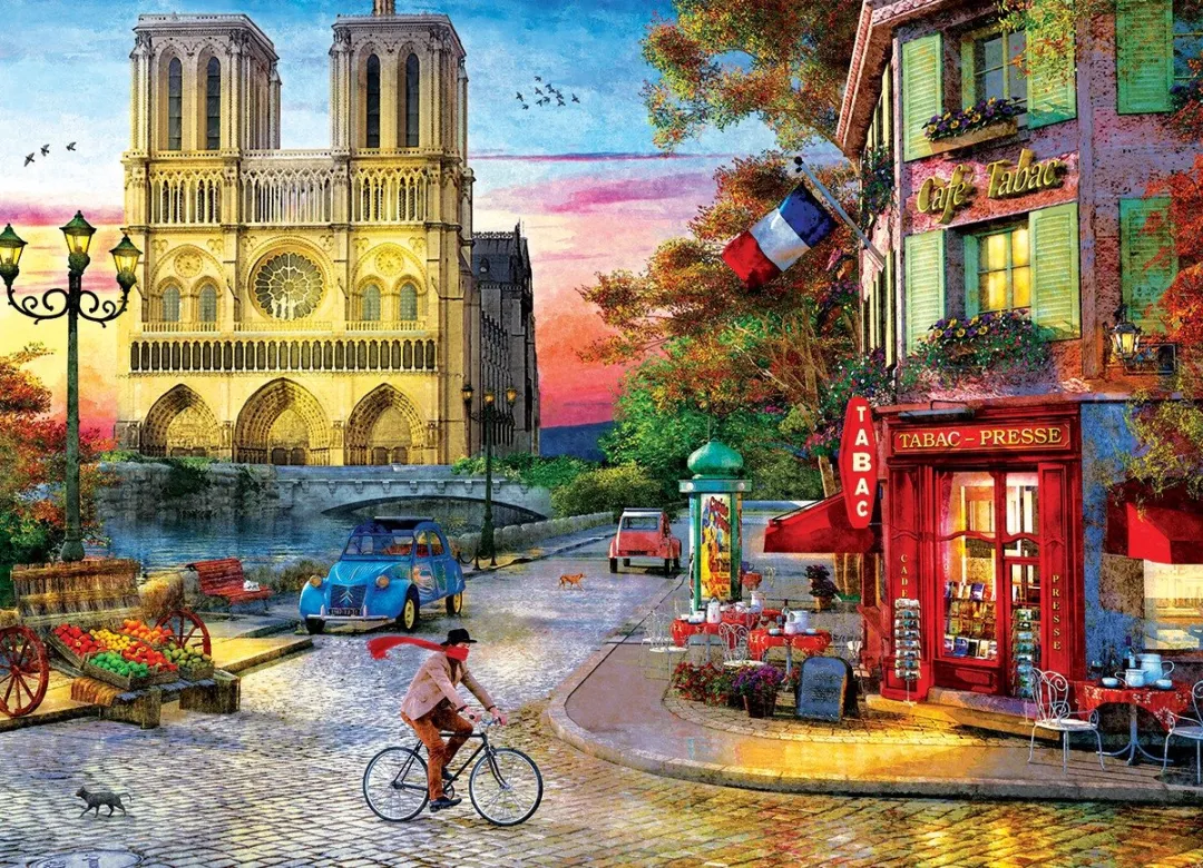 Eurographics Zonsondergang bij de Notre Dame Legpuzzel 1000 Stuks - Meerkleurig