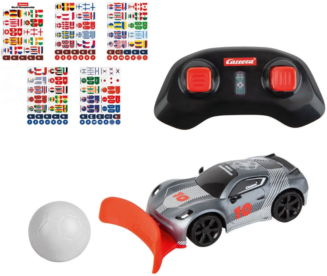 Carrera Mini RC Voetbal Wereldkampioenschap 1:43 - Grijs - 2,4GHz