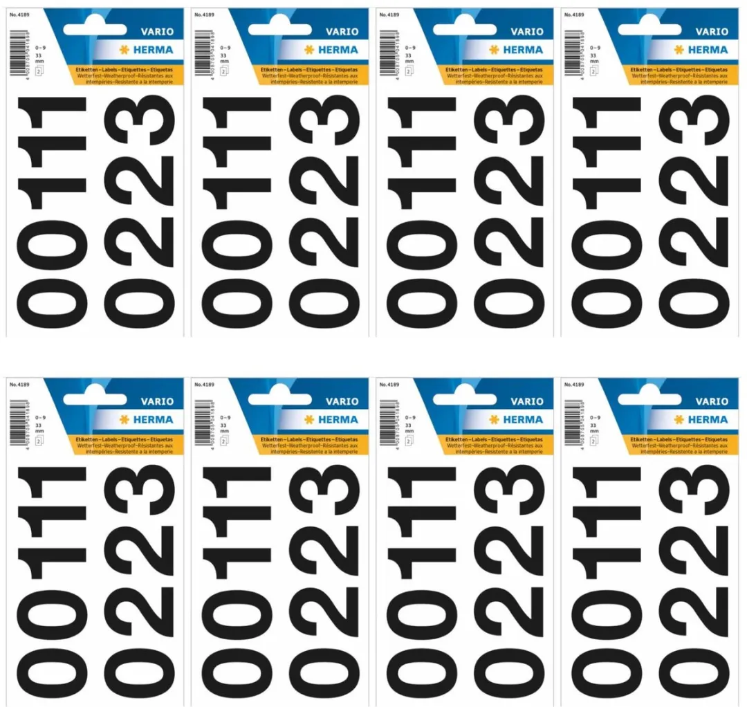 Herma Stickervel Nummers 0-9